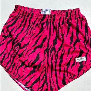 Men's M/L Hot Pink Zebra Print Thigh Huggers Shorts
